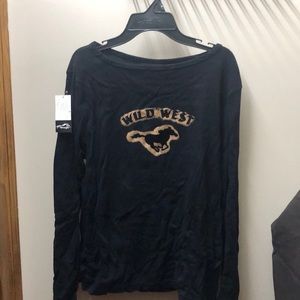 Vintage NWT Wrangler Wild West Long Sleeve Tee